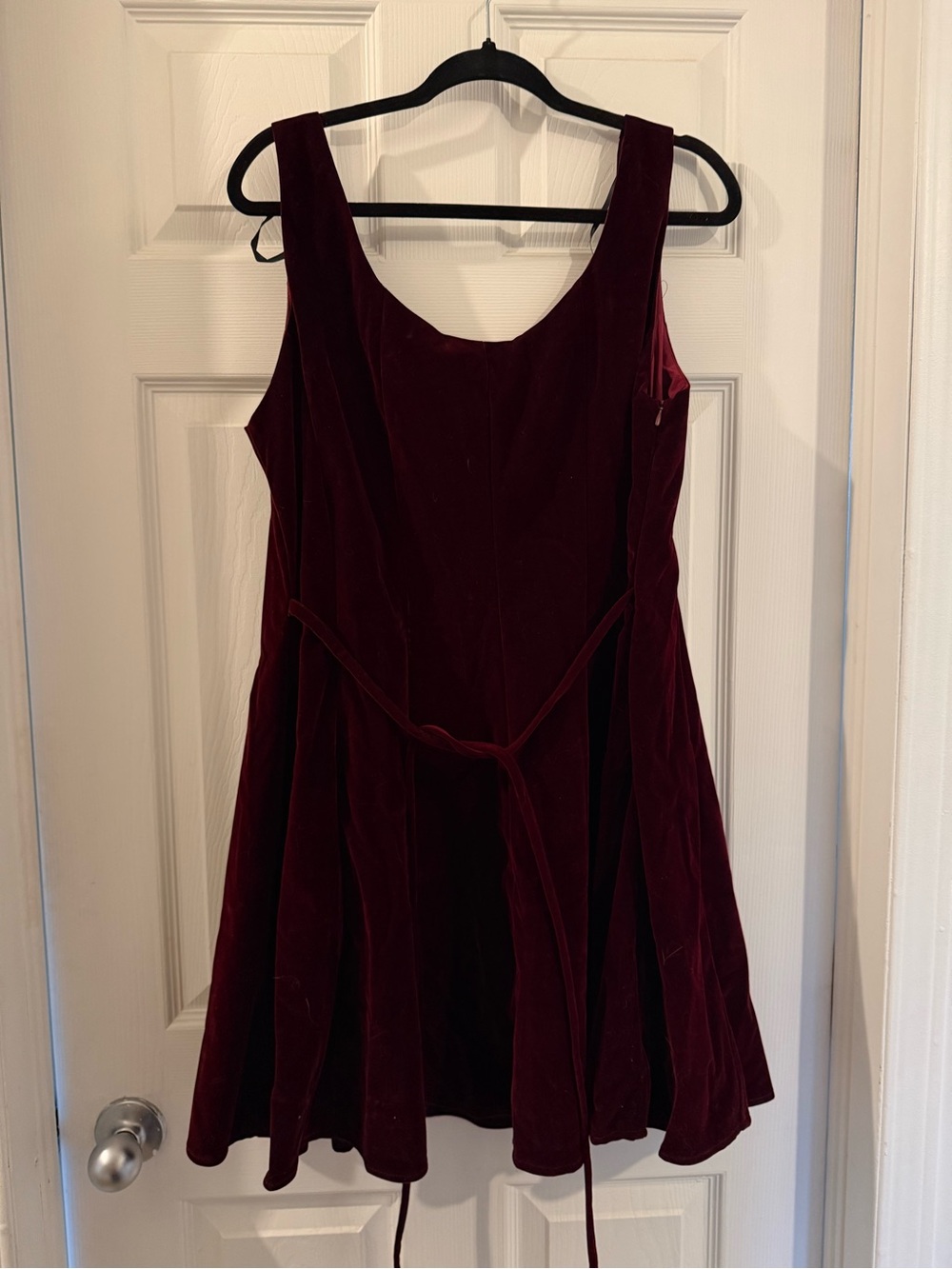 Cider Burgundy Velvet Mini Dress